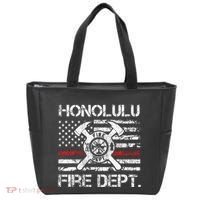Honolulu Hawaii Fire Department Thin Red Line Fireman Tote Bag thumb 0