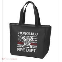 Honolulu Hawaii Fire Department Thin Red Line Fireman Tote Bag thumb 3