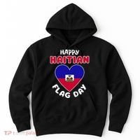 Happy Haitian Flag Day Cool Haiti Flag Heart Hoodie thumb 0