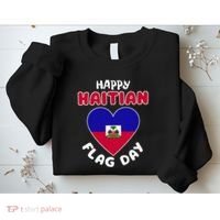 Happy Haitian Flag Day Cool Haiti Flag Heart Sweatshirt thumb 2