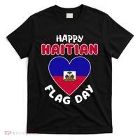 Happy Haitian Flag Day Cool Haiti Flag Heart T-Shirt thumb 0