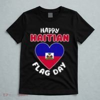 Happy Haitian Flag Day Cool Haiti Flag Heart T-Shirt thumb 5