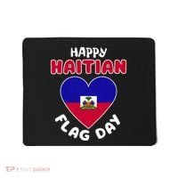 Happy Haitian Flag Day Cool Haiti Flag Heart Mousepad thumb 0