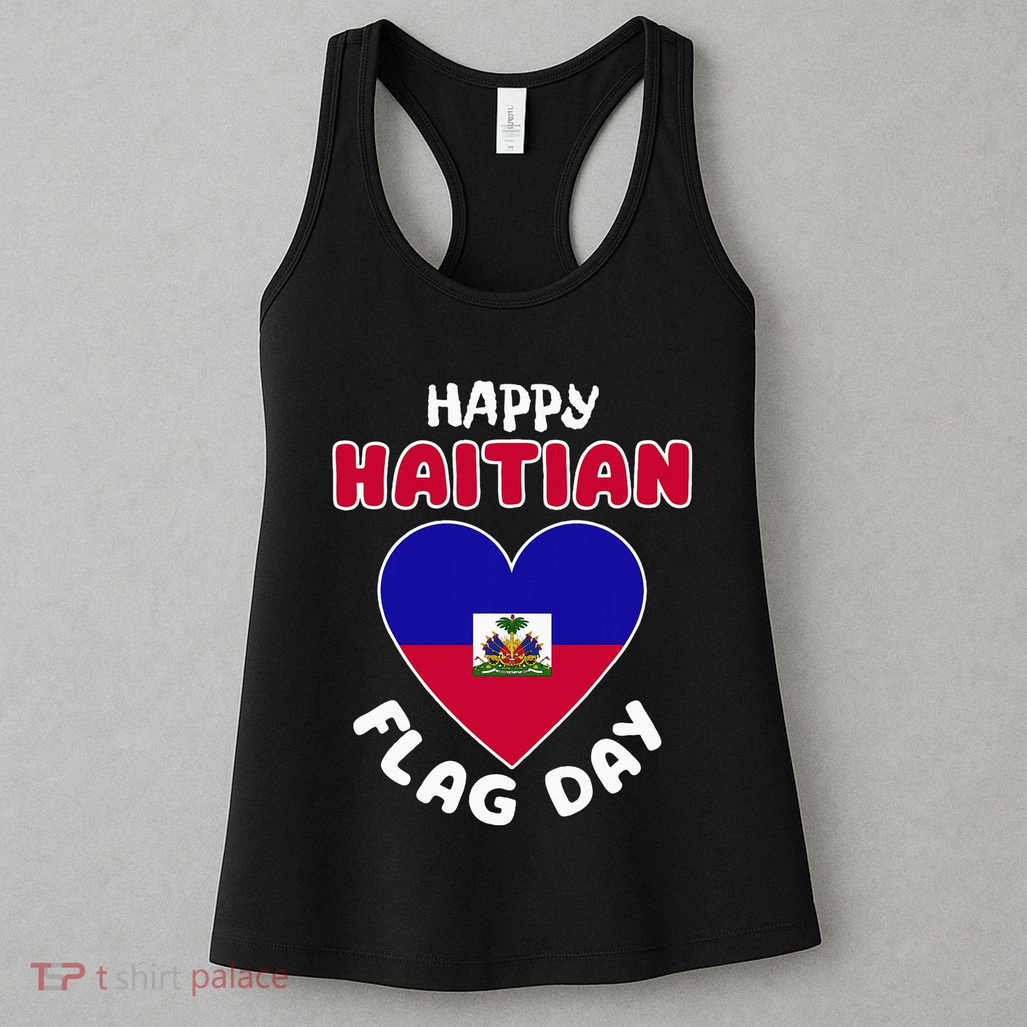 Happy Haitian Flag Day Cool Haiti Flag Heart Women's Tank Top