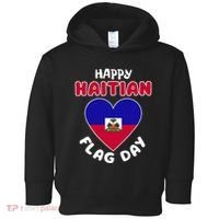 Happy Haitian Flag Day Cool Haiti Flag Heart Toddler Hoodie thumb 0