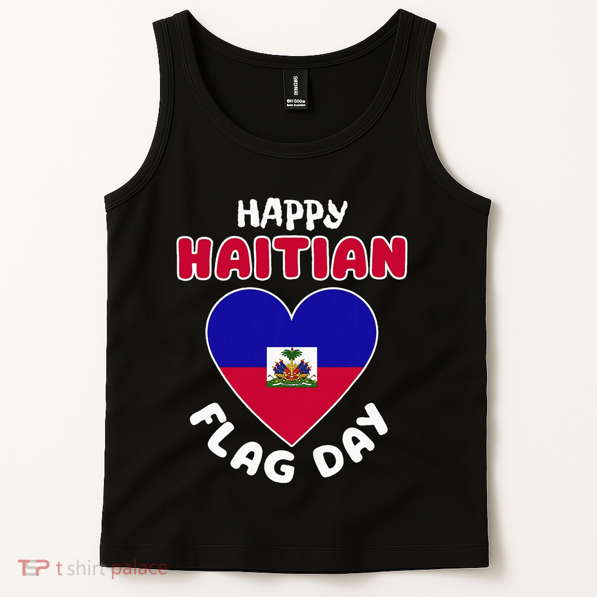Happy Haitian Flag Day Cool Haiti Flag Heart Tank Top