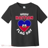 Happy Haitian Flag Day Cool Haiti Flag Heart Toddler T-Shirt thumb 0