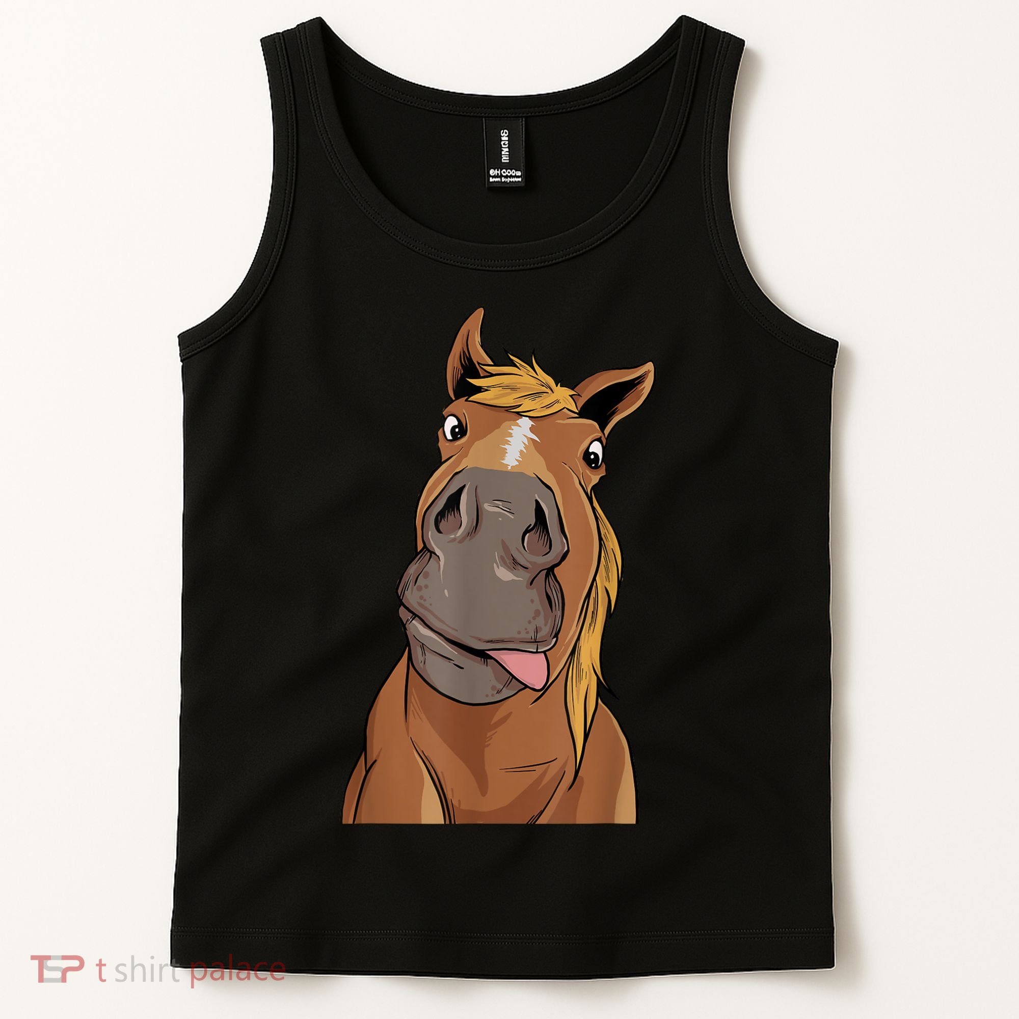 Hilarious Horse Face Horses Horseman Equestrian Riding Tank Top