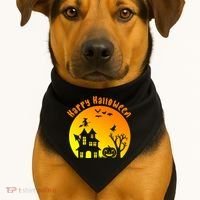 Happy Halloween Festive Spooky USA-Made Doggie Bandana thumb 1