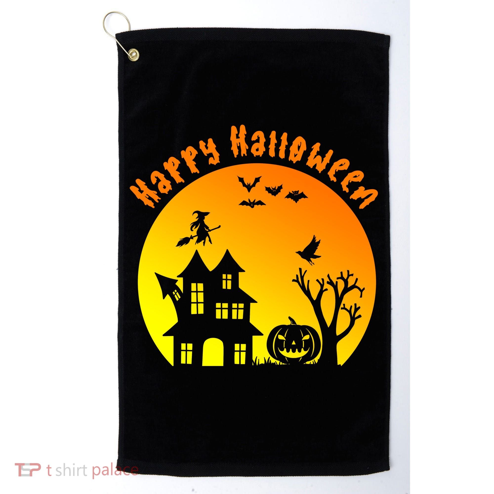 Happy Halloween Festive Spooky Golf Towel