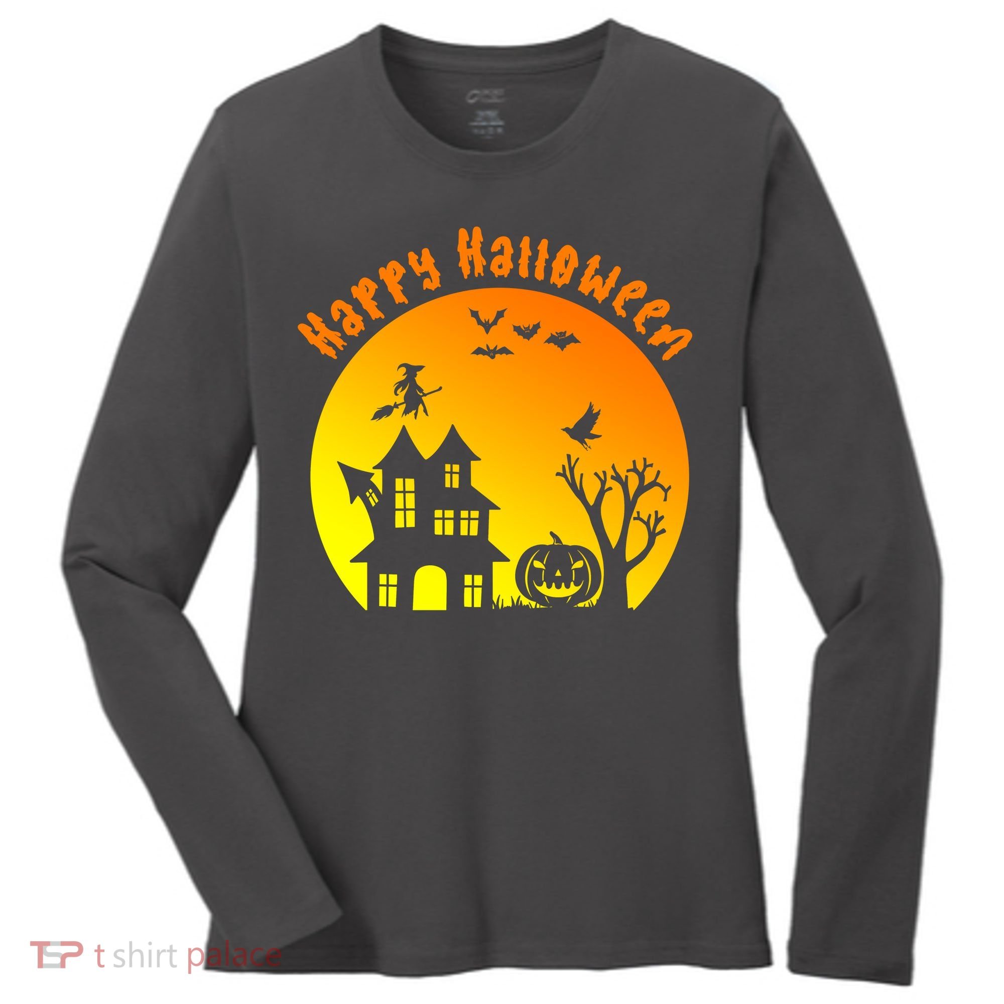 Happy Halloween Festive Spooky Women's Long Sleeve Shirt