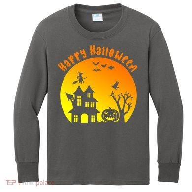 Happy Halloween Festive Spooky Kids Long Sleeve Shirt