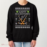 Hockey Holiday Festive Ugly Christmas Sweater Women's Sweatshirt thumb 0