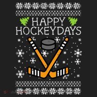 Hockey Holiday Festive Ugly Christmas Sweater Women's Sweatshirt thumb 2