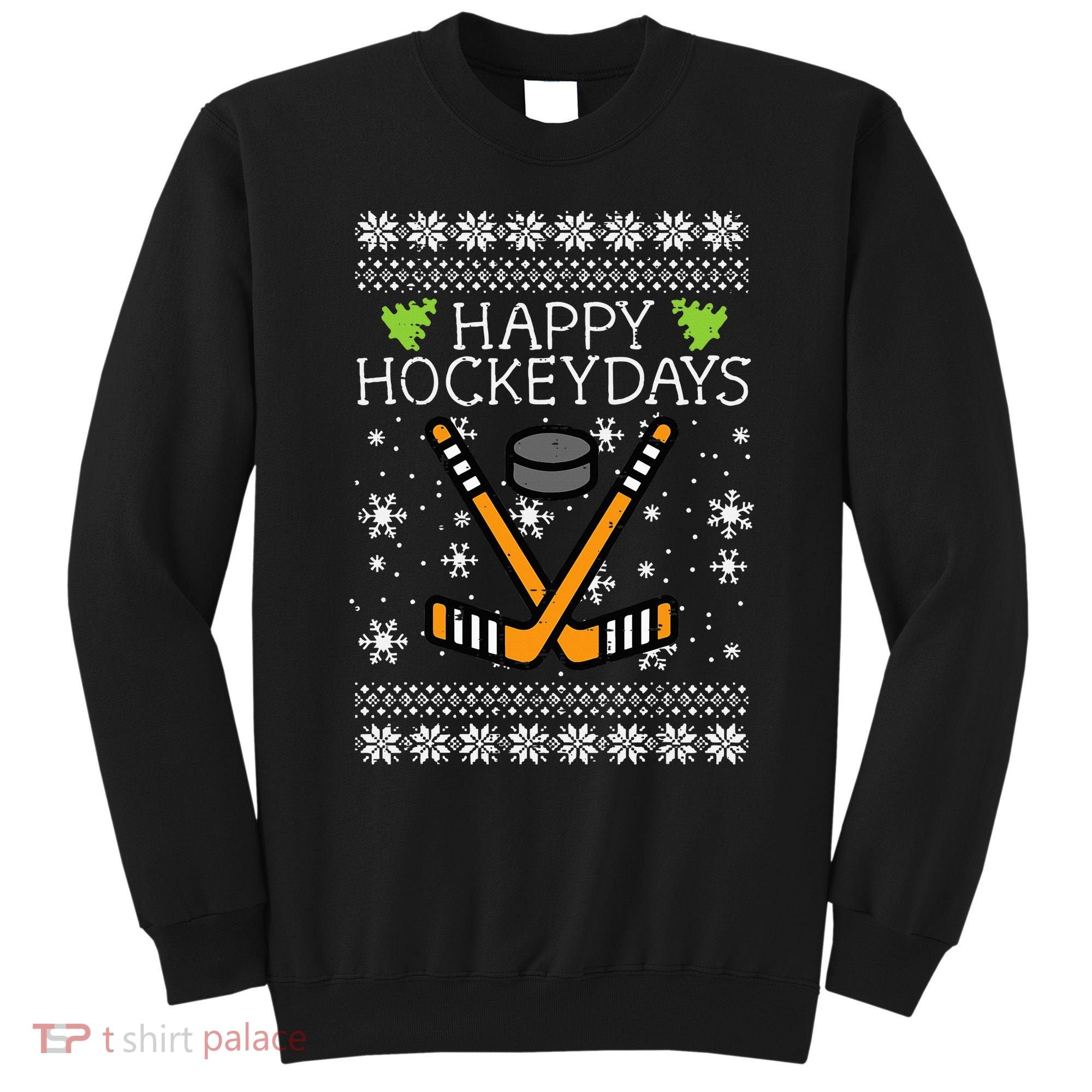 Hockey Holiday Festive Ugly Christmas Sweater Sweatshirt