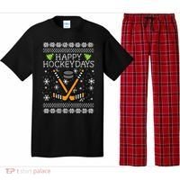 Hockey Holiday Festive Ugly Christmas Sweater Pajama Set thumb 0
