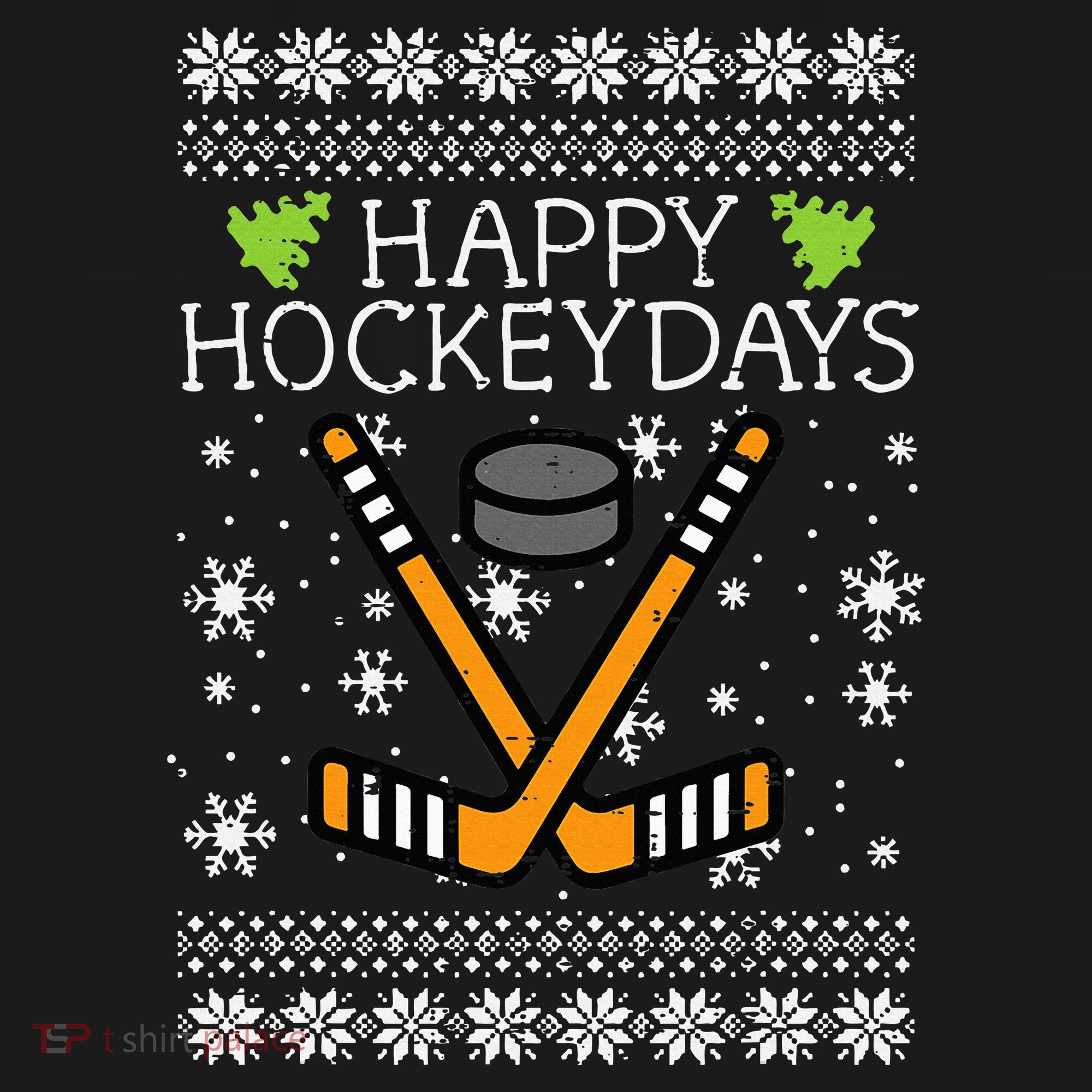 Hockey Holiday Festive Ugly Christmas Sweater Women's Tank Top