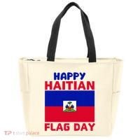 Happy Haitian Flag Day Cool Haiti Flag Pride Tote Bag thumb 0