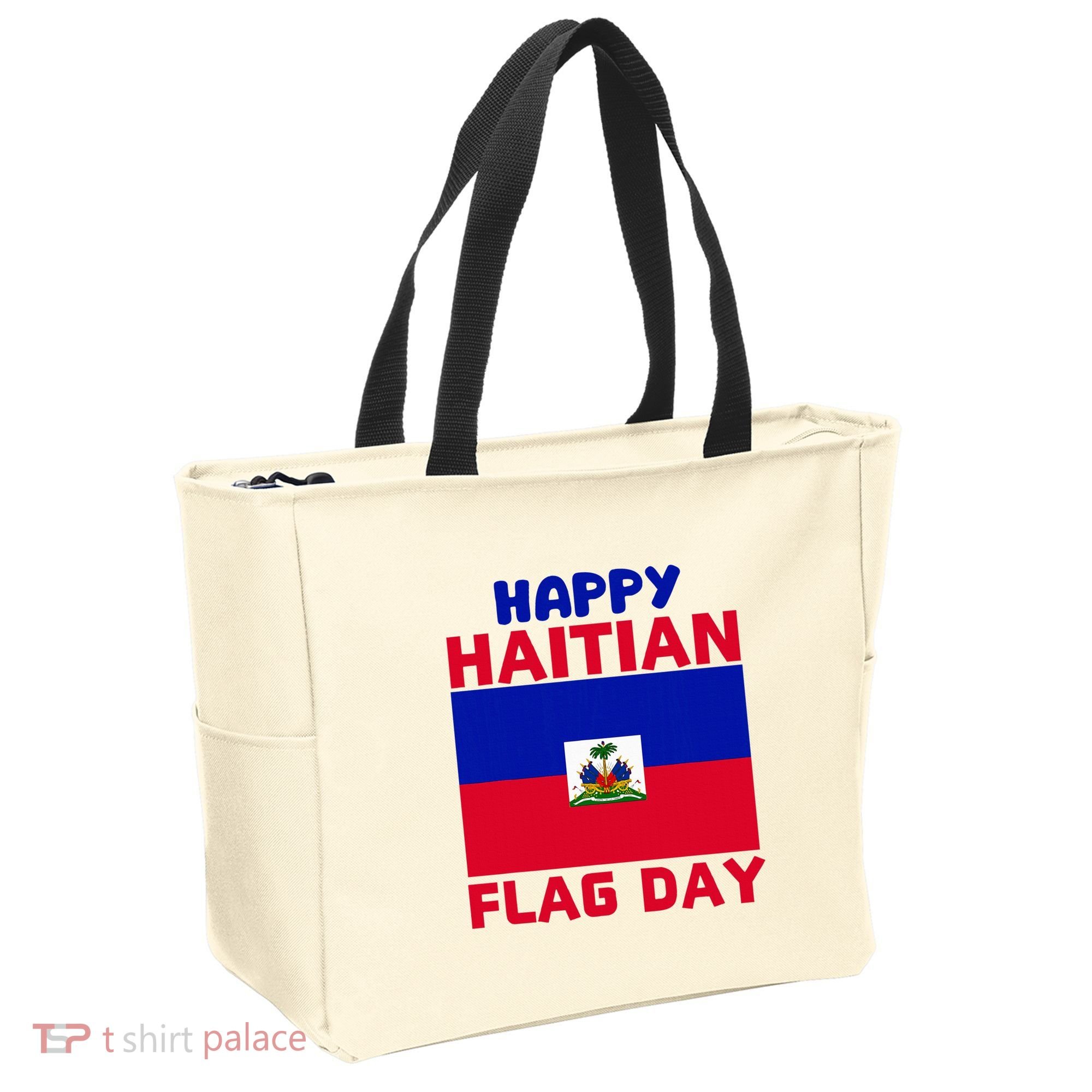 Happy Haitian Flag Day Cool Haiti Flag Pride Tote Bag