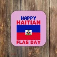 Happy Haitian Flag Day Cool Haiti Flag Pride Coaster thumb 0