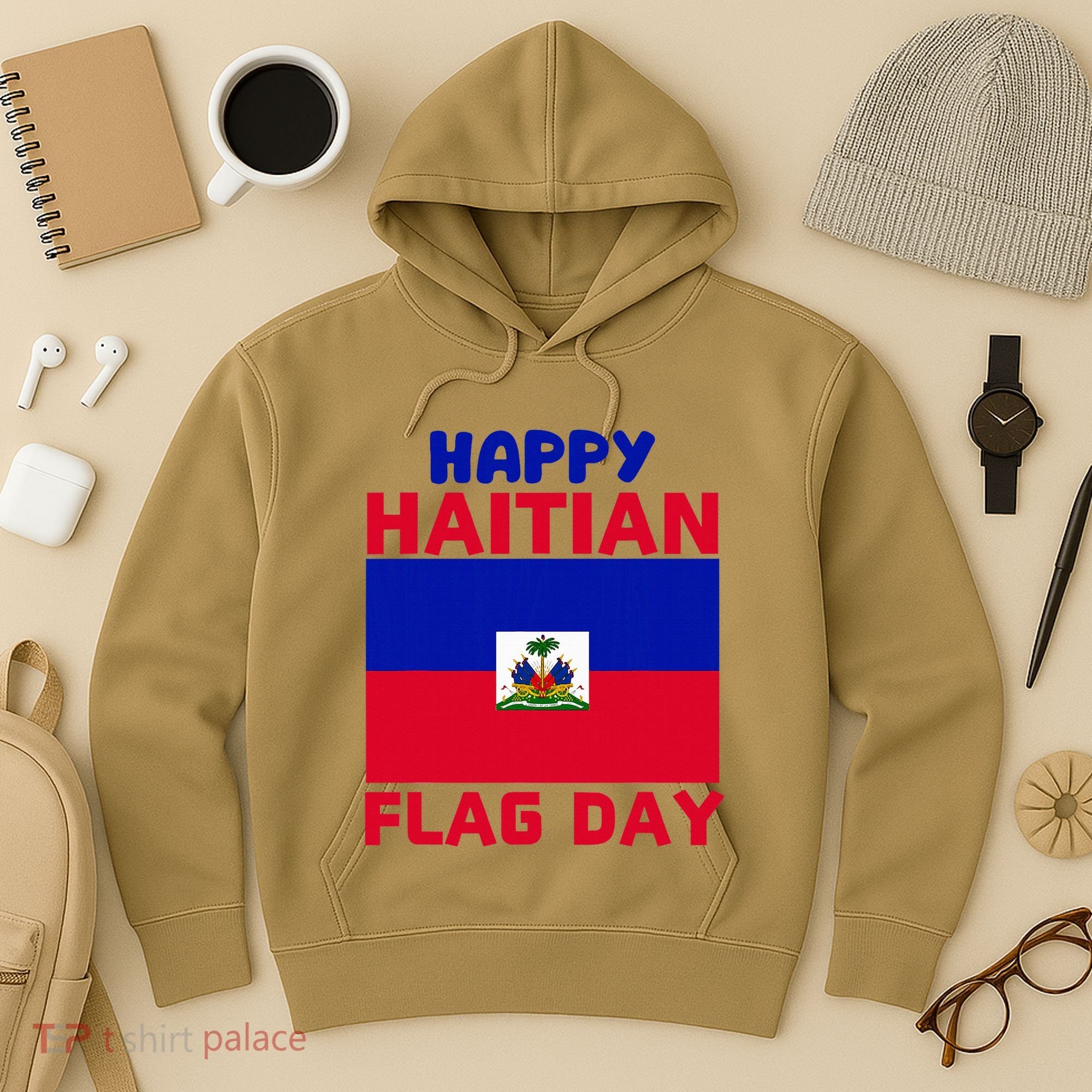 Happy Haitian Flag Day Cool Haiti Flag Pride Hoodie