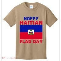 Happy Haitian Flag Day Cool Haiti Flag Pride Kids T-Shirt thumb 0