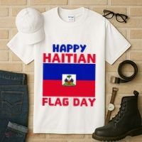 Happy Haitian Flag Day Cool Haiti Flag Pride Tall T-Shirt thumb 3