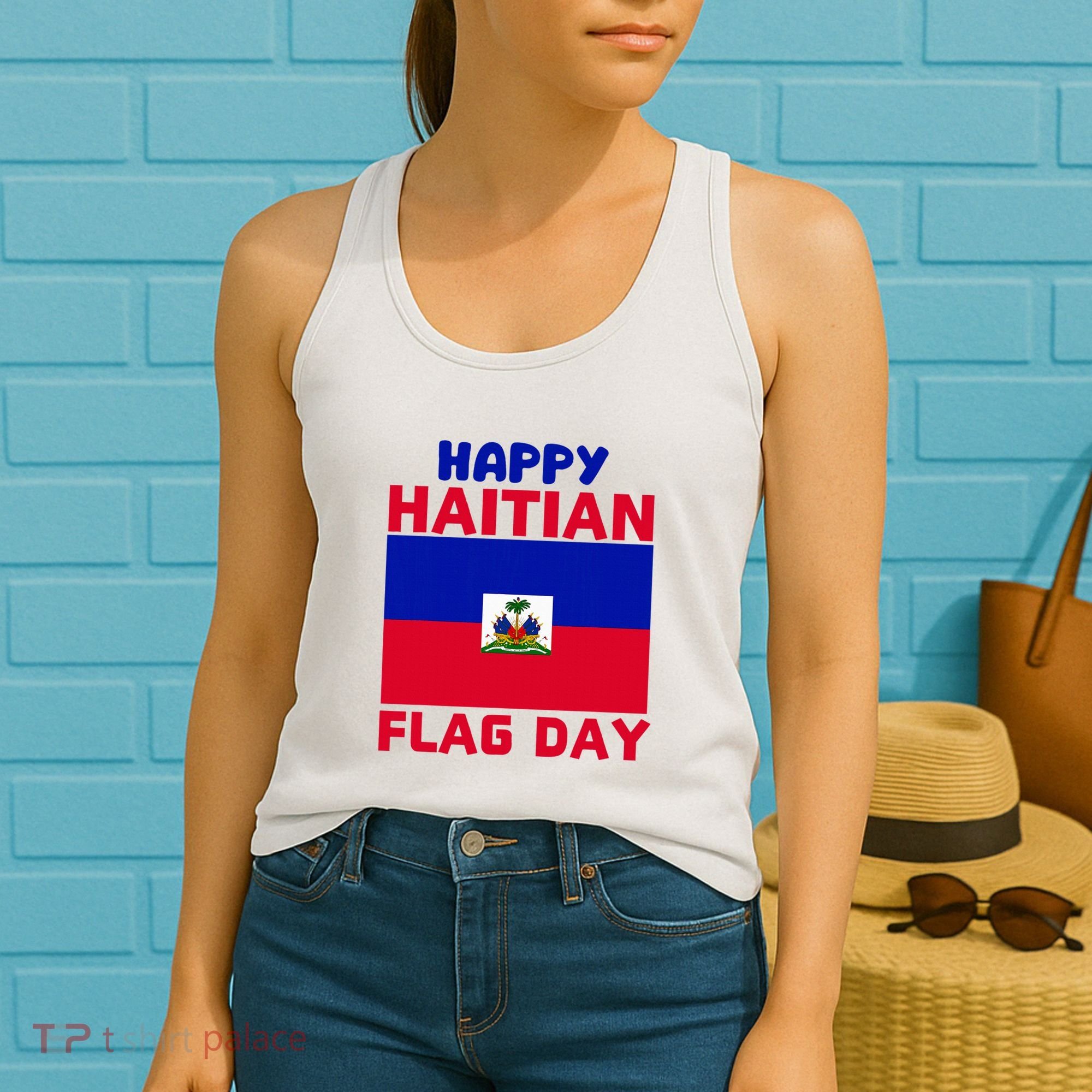 Happy Haitian Flag Day Cool Haiti Flag Pride Women's Tank Top