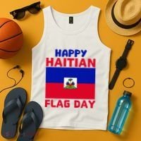 Happy Haitian Flag Day Cool Haiti Flag Pride Tank Top thumb 4