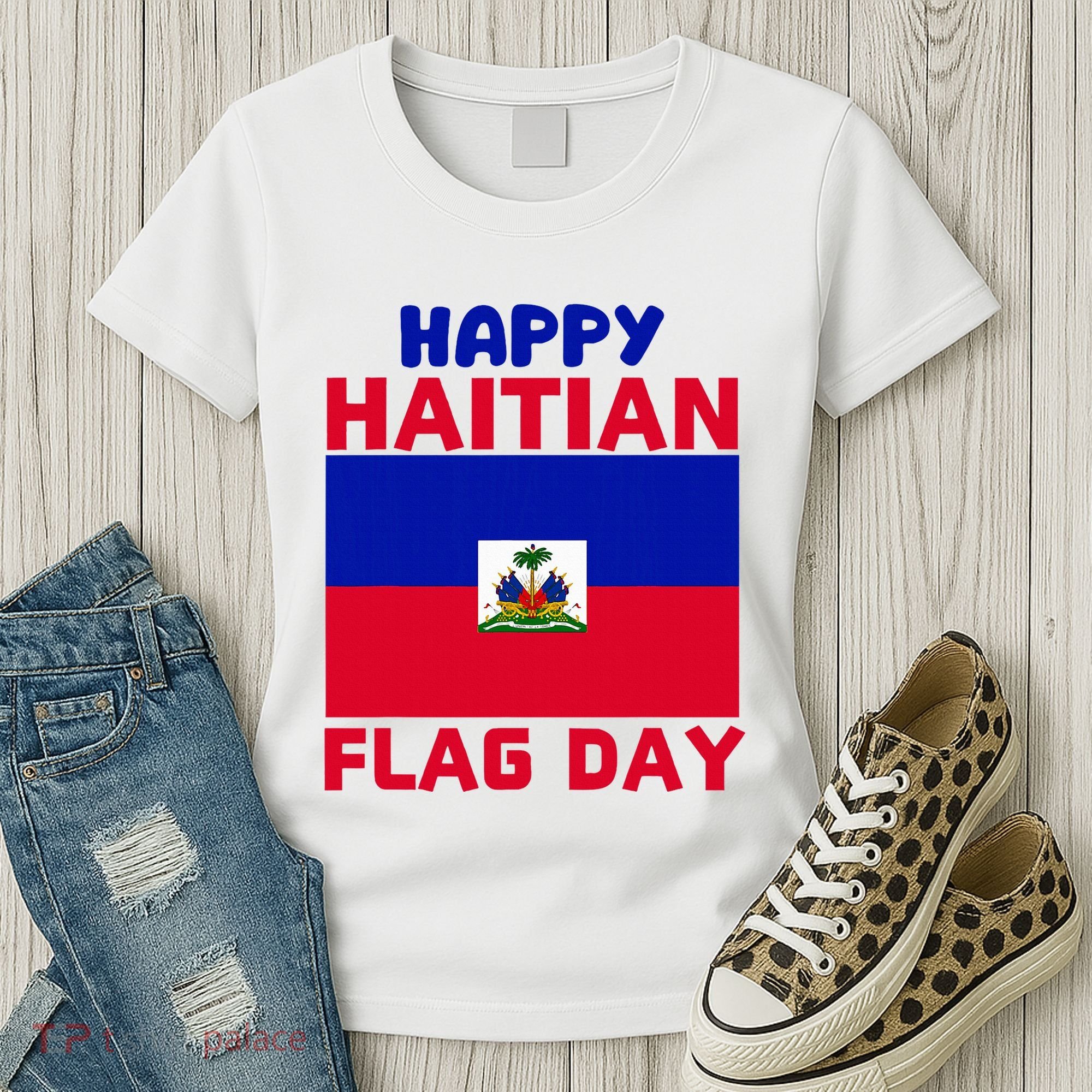 Happy Haitian Flag Day Cool Haiti Flag Pride Women's T-Shirt
