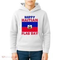 Happy Haitian Flag Day Cool Haiti Flag Pride Kids Hoodie thumb 4