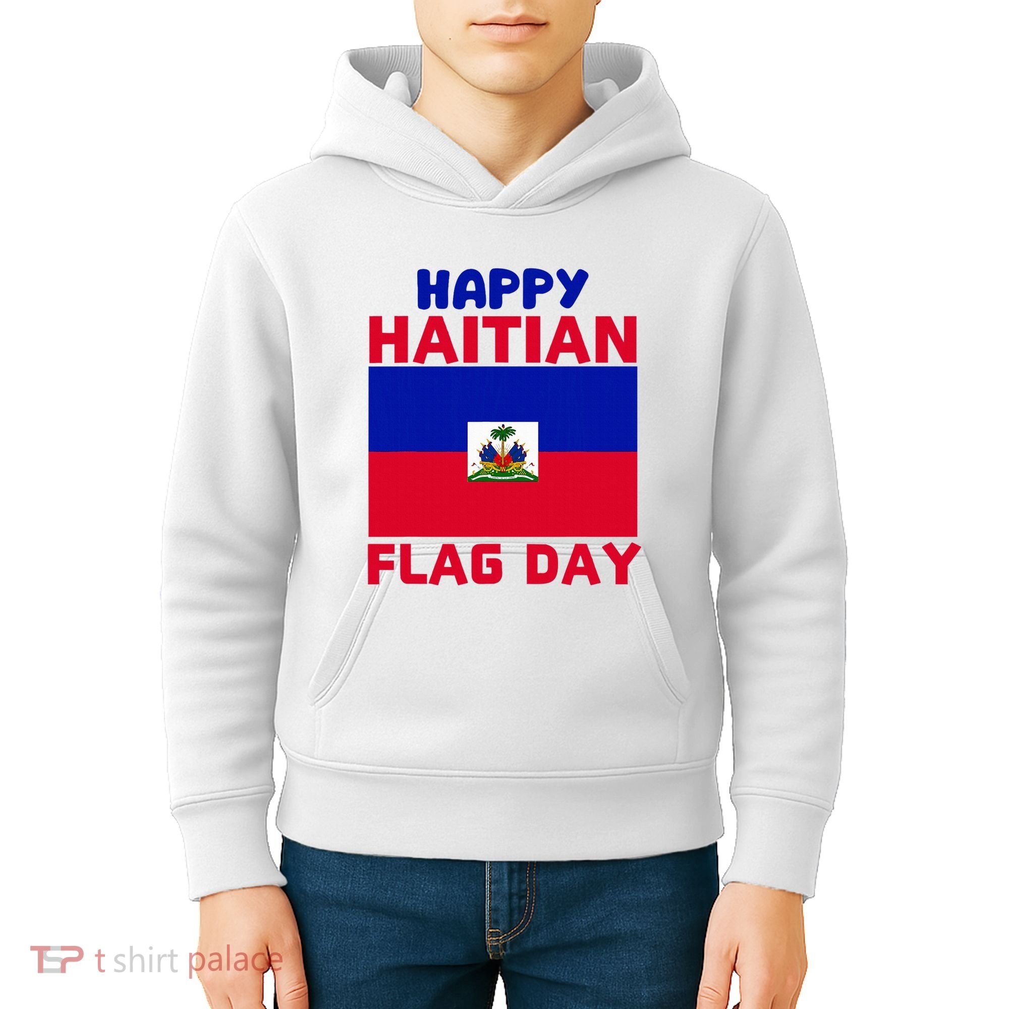Happy Haitian Flag Day Cool Haiti Flag Pride Kids Hoodie
