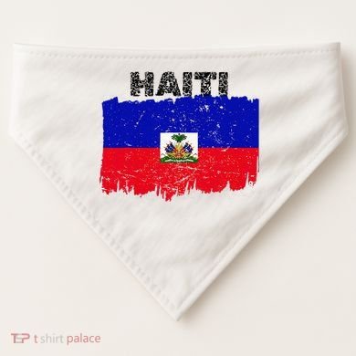 Haiti Haitian Flag Day Haitian Pride USA-Made Doggie Bandana