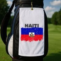 Haiti Haitian Flag Day Haitian Pride Golf Towel thumb 2