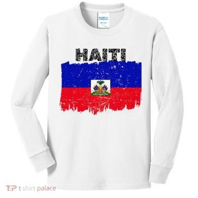 Haiti Haitian Flag Day Haitian Pride Kids Long Sleeve Shirt