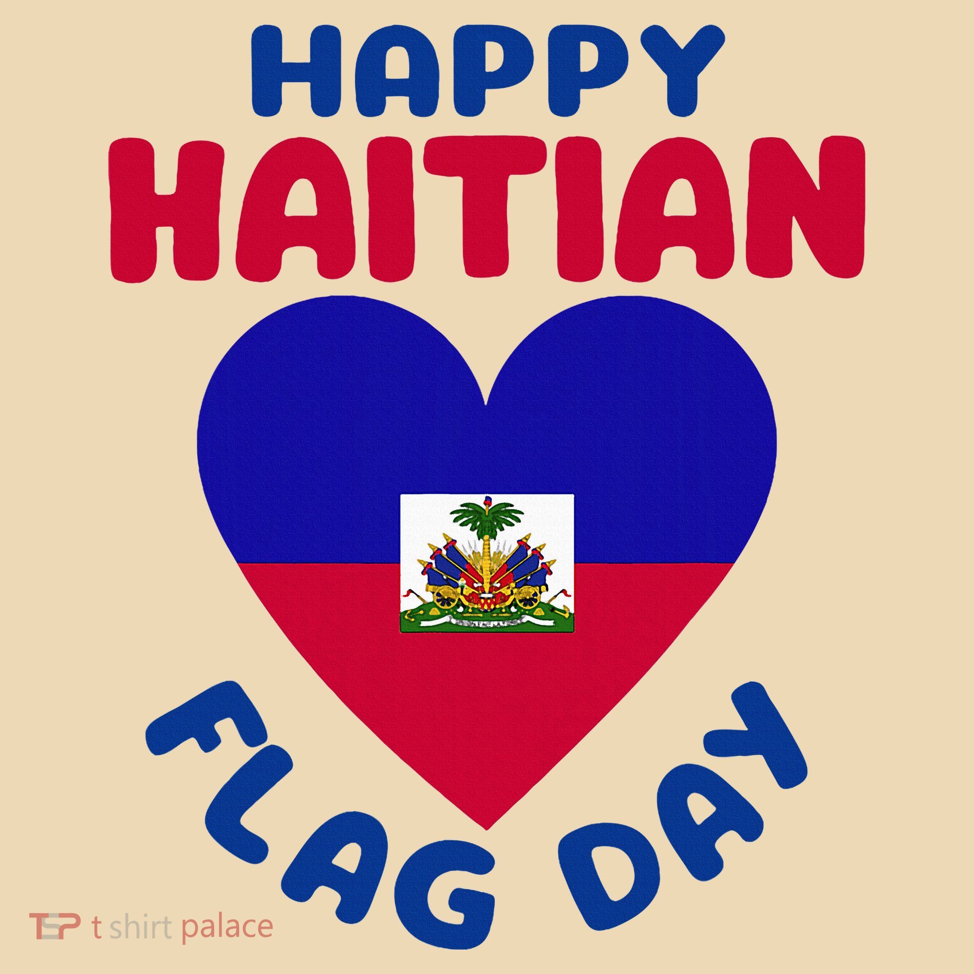 Happy Haitian Flag Day Cool Haiti Flag Heart Tote Bag