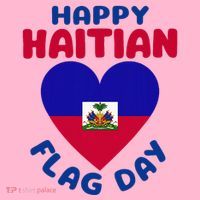 Happy Haitian Flag Day Cool Haiti Flag Heart Coaster thumb 2