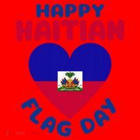 Happy Haitian Flag Day Cool Haiti Flag Heart Santa Hat thumb 1