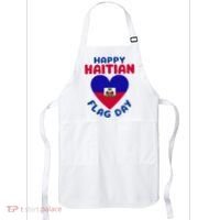Happy Haitian Flag Day Cool Haiti Flag Heart Apron thumb 0