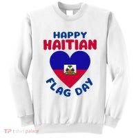 Happy Haitian Flag Day Cool Haiti Flag Heart Sweatshirt thumb 0