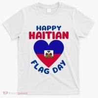 Happy Haitian Flag Day Cool Haiti Flag Heart T-Shirt thumb 0