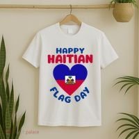 Happy Haitian Flag Day Cool Haiti Flag Heart T-Shirt thumb 2