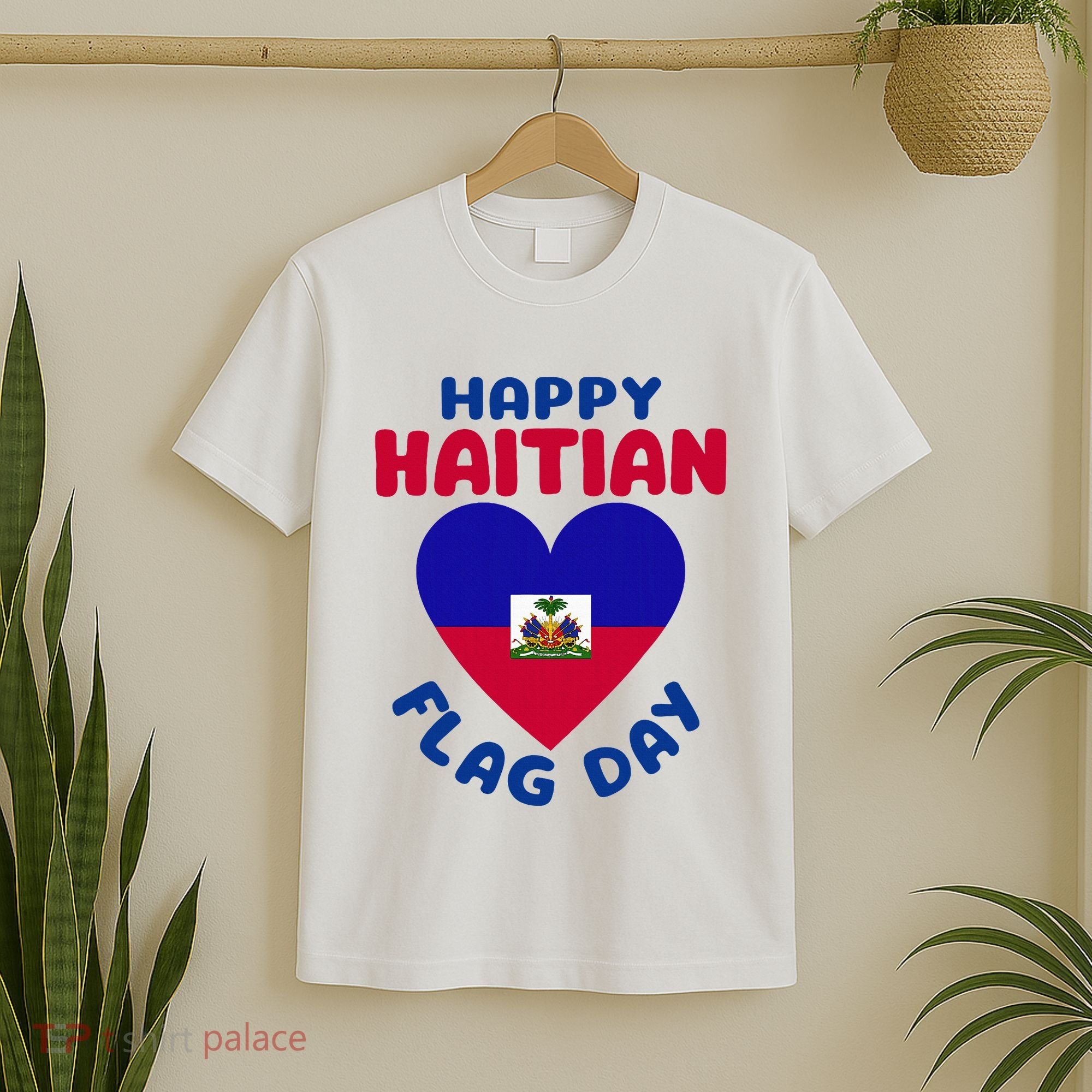 Happy Haitian Flag Day Cool Haiti Flag Heart T-Shirt
