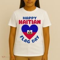 Happy Haitian Flag Day Cool Haiti Flag Heart T-Shirt thumb 4