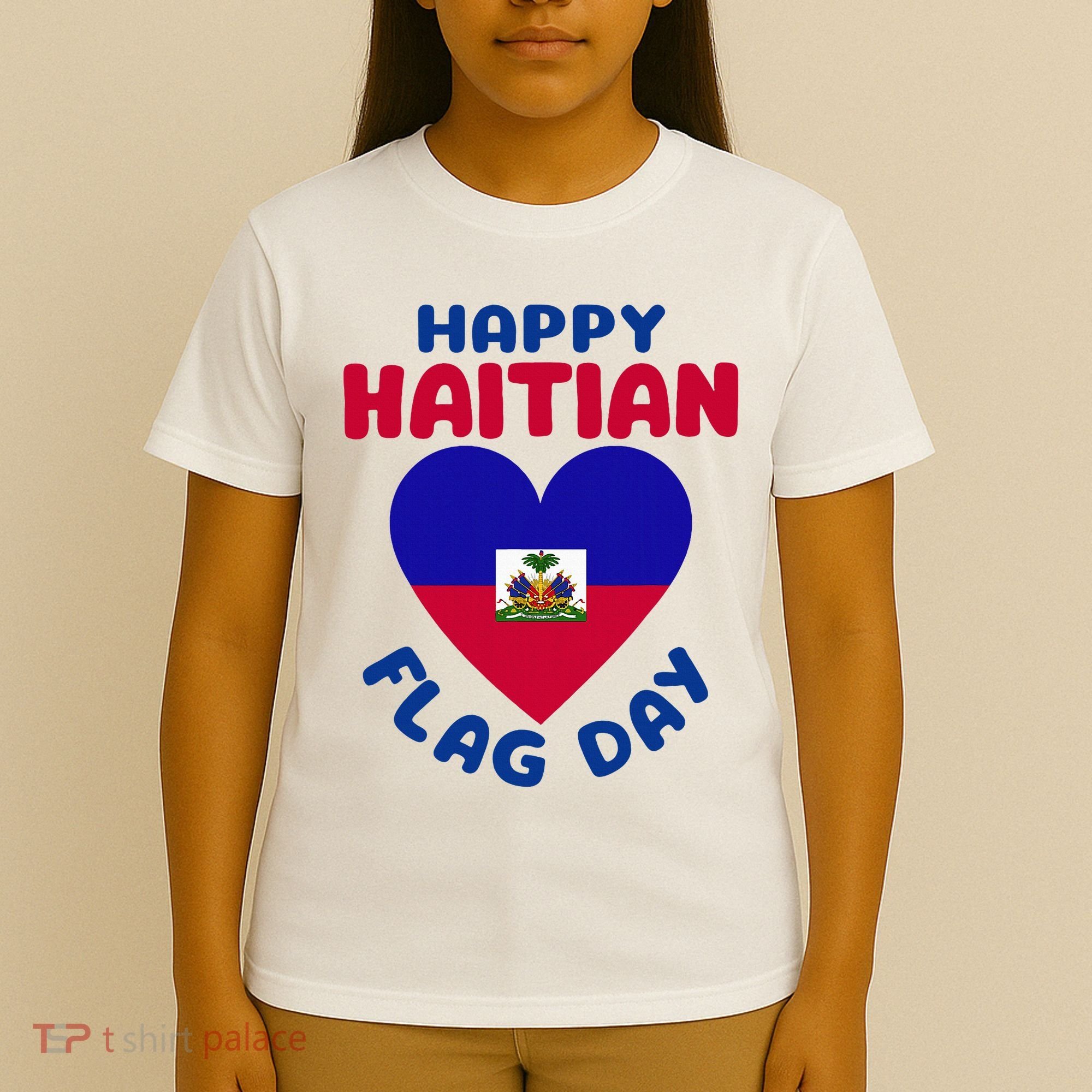 Happy Haitian Flag Day Cool Haiti Flag Heart T-Shirt