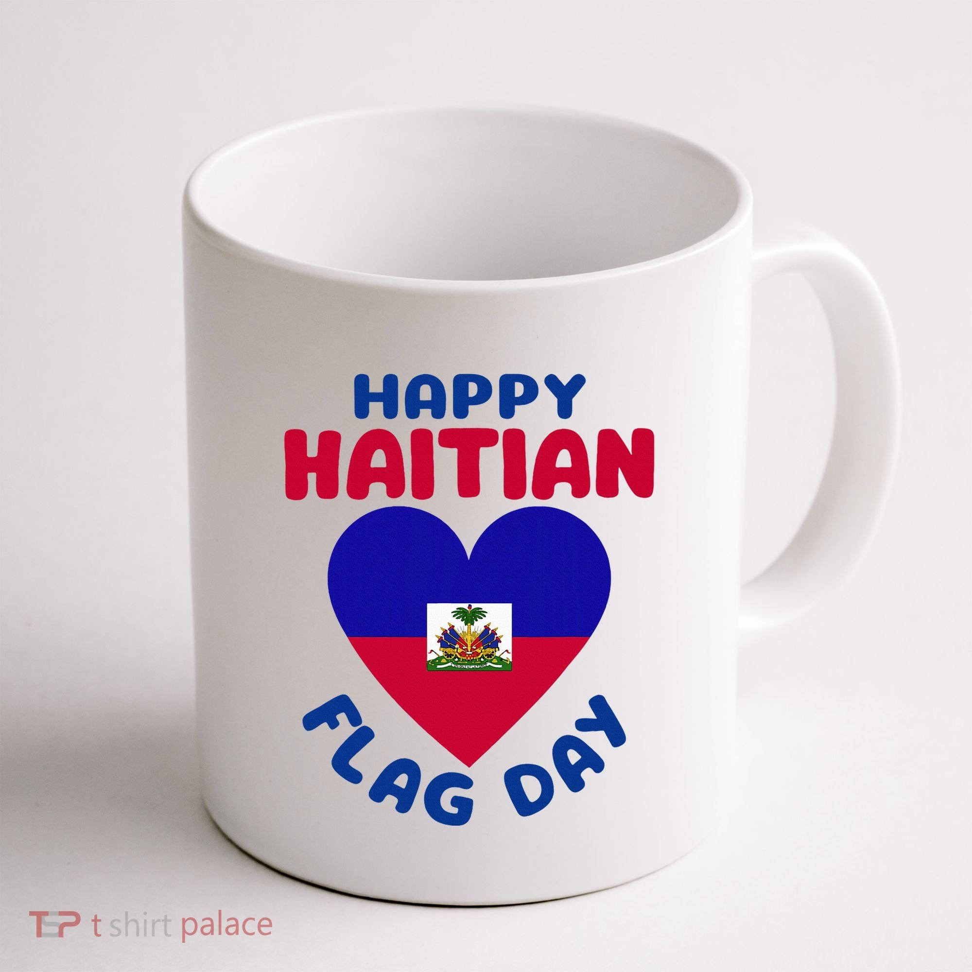 Happy Haitian Flag Day Cool Haiti Flag Heart Coffee Mug