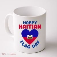 Happy Haitian Flag Day Cool Haiti Flag Heart Coffee Mug thumb 0