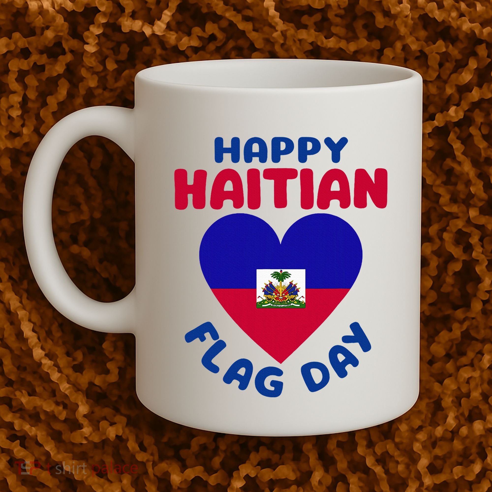 Happy Haitian Flag Day Cool Haiti Flag Heart Coffee Mug