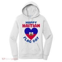 Happy Haitian Flag Day Cool Haiti Flag Heart Women's Hoodie thumb 0