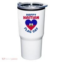 Happy Haitian Flag Day Cool Haiti Flag Heart Tumbler thumb 0